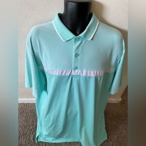 Men’s used size XL Callaway teal green golf polo swing tech shirt opti dri Pre